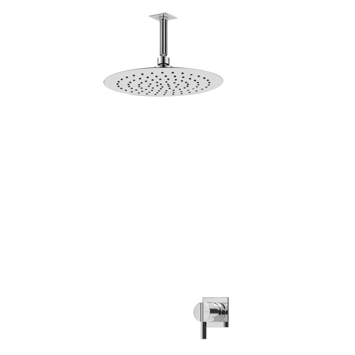 Zestaw natryskowy Bruma Breeze, podtynkowy, deszczownica z ramieniem ściennym 350mm, chrom