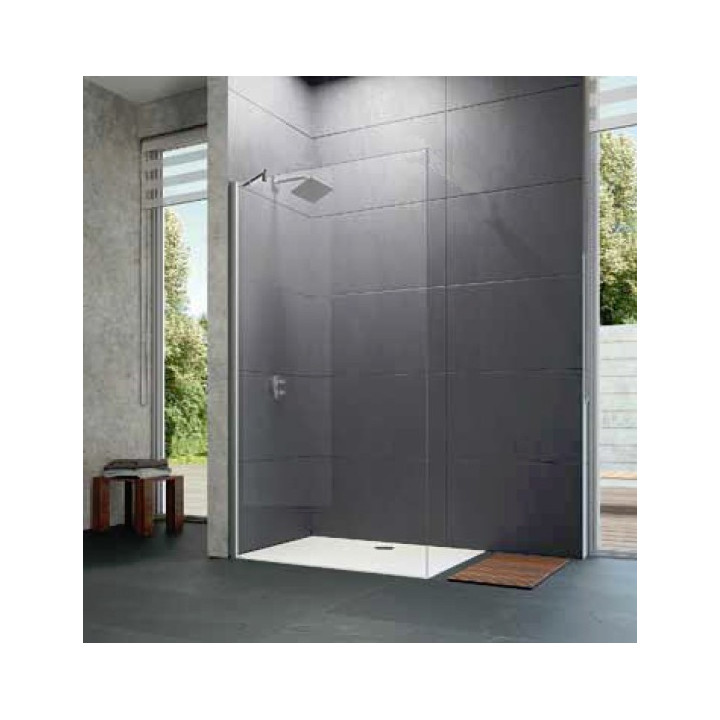  Ścianka boczna wolnostojąca Huppe Design pure, profil chrom eloxal 90cm 2 Anti-plaque- sanitbuy.pl