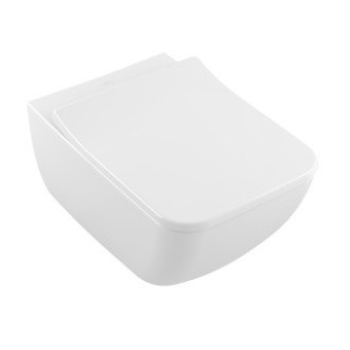 Zestaw (miska + deska wolnoopadająca SlimSeat) Villeroy & Boch Collaro Combi-Pack, miska bezrantowa, biała