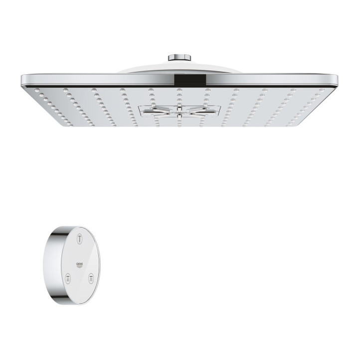 Deszczownica Grohe Rainshower SmartConnect 310, okrągła, średnica 310mm, 2 strumienie, ramię ścienne 422mm, pilot do zmiany stru