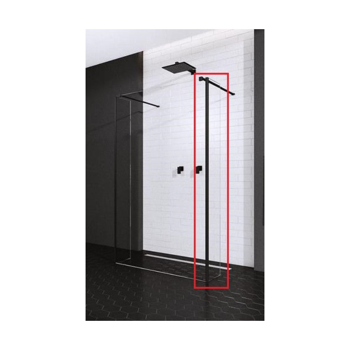 Ścianka Walk-In Radaway Modo New Black II 70, 68.5-69.5x200cm, czarne, szkło przejrzyste