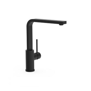 Bateria umywalkowa stojąca z ruchomą wylewką Top Tres Colors - czarny mat