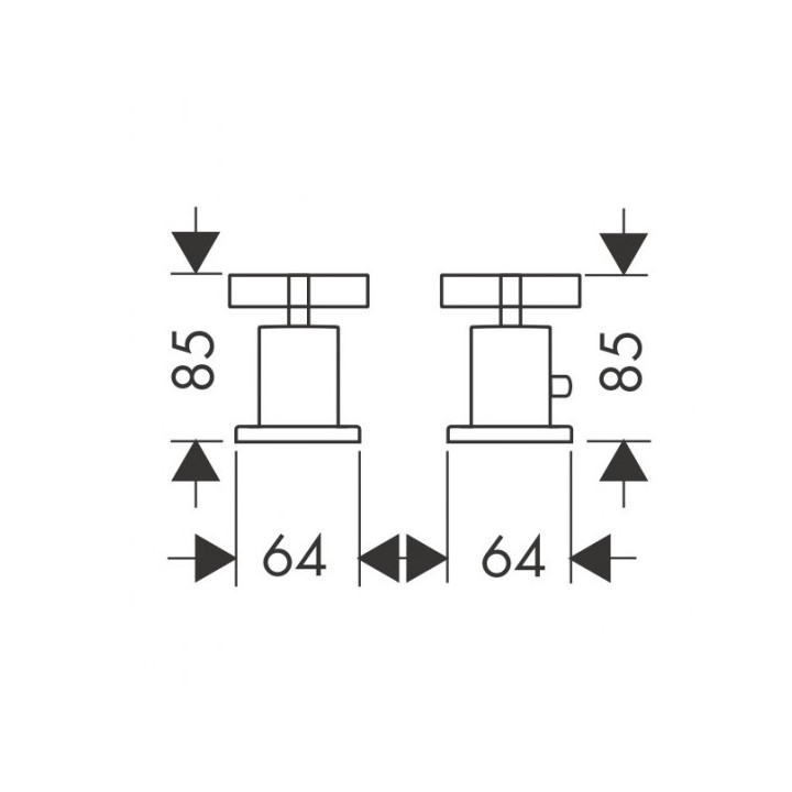 Element zewnętrzny Axor Citterio do baterii termostatowej 2-otworowej do montażu na brzegu wanny- sanitbuy.pl