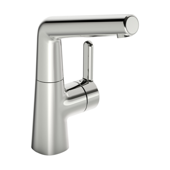 Bateria umywalkowa Oras Inspera, stojąca, uchwyt boczny, obrotowa wylewka, zawór spustowy, chrom