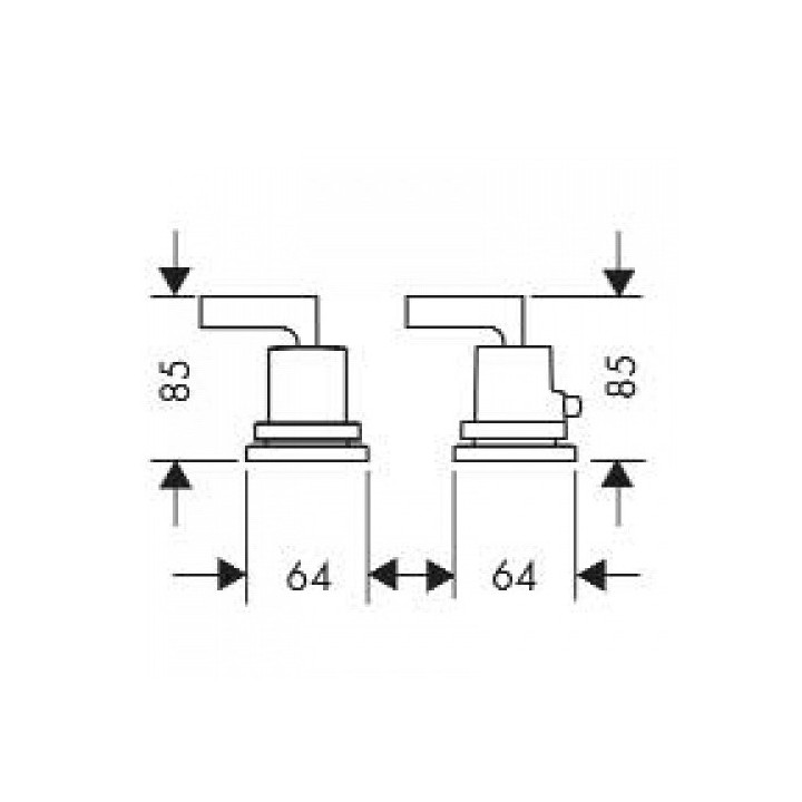 Element zewnętrzny Axor Citterio do baterii termostatowej 2-otworowej do montażu na brzegu wanny- sanitbuy.pl