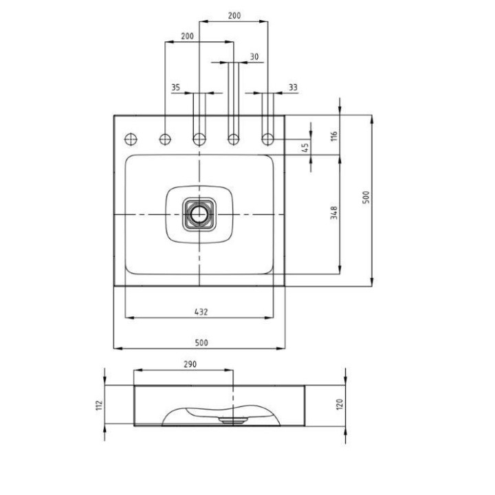 Umywalka nablatowa Kaldewei Cono, 50x50cm, bez przelewu, powierzchnia uszlachetniona, biała