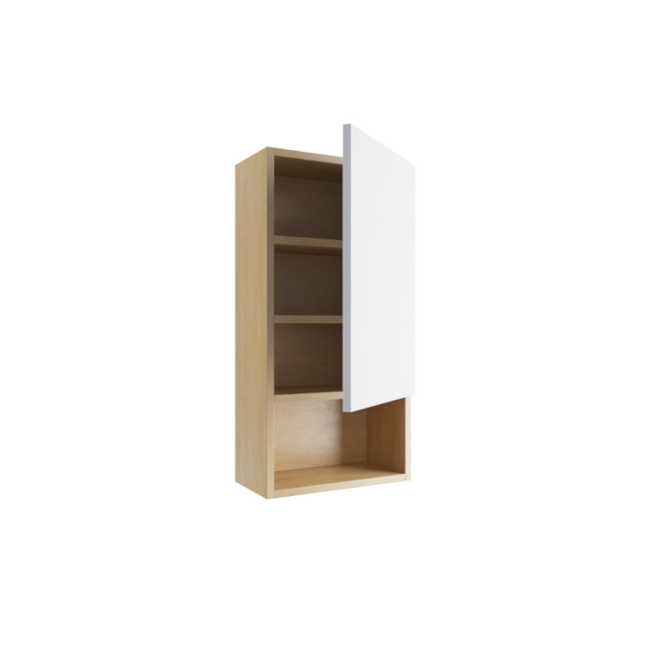 Szafka wisząca Excellent Tuto, prawa, 80x40cm, dąb/biały