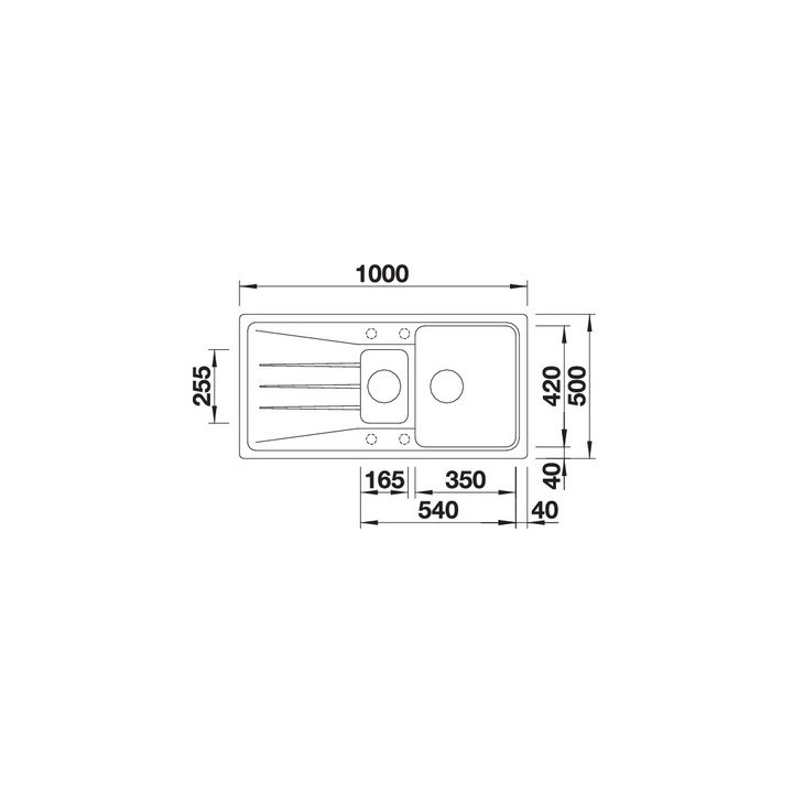Zlewozmywak podwieszany 100x50 cm Blanco Sona 6 S bez korka, szampan- sanitbuy.pl