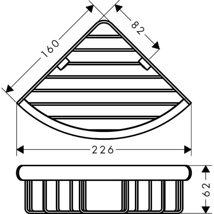 Koszyk narożny Hanshroge Logis Universal, chrom
