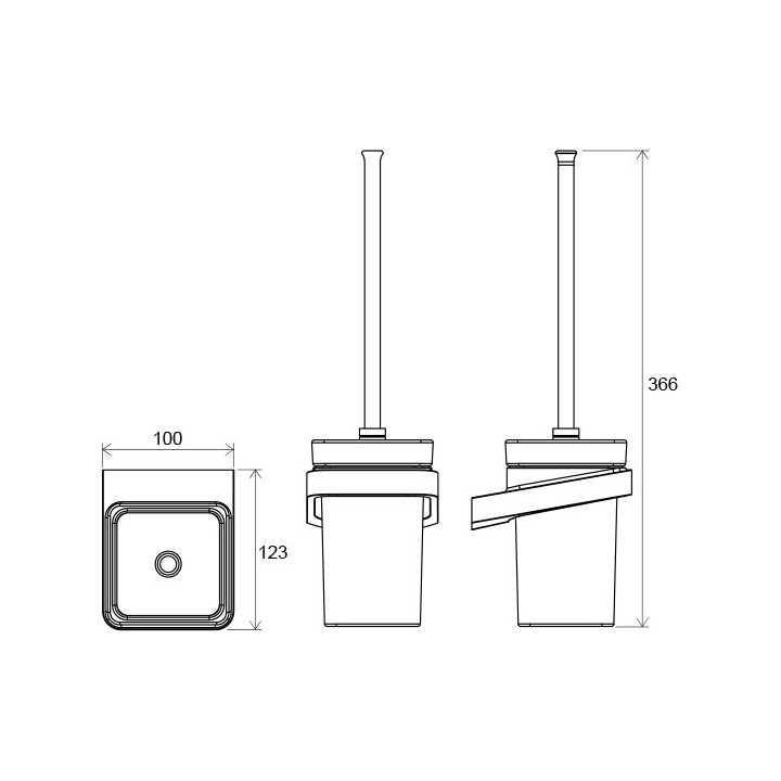 Wieszak na papier toaletowy Ravak 10°, chrom