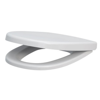 Deska WC Cersanit Crea Slim, prostokątna, wolnoopadająca, Duroplast, system szybkiego wypinania, biała