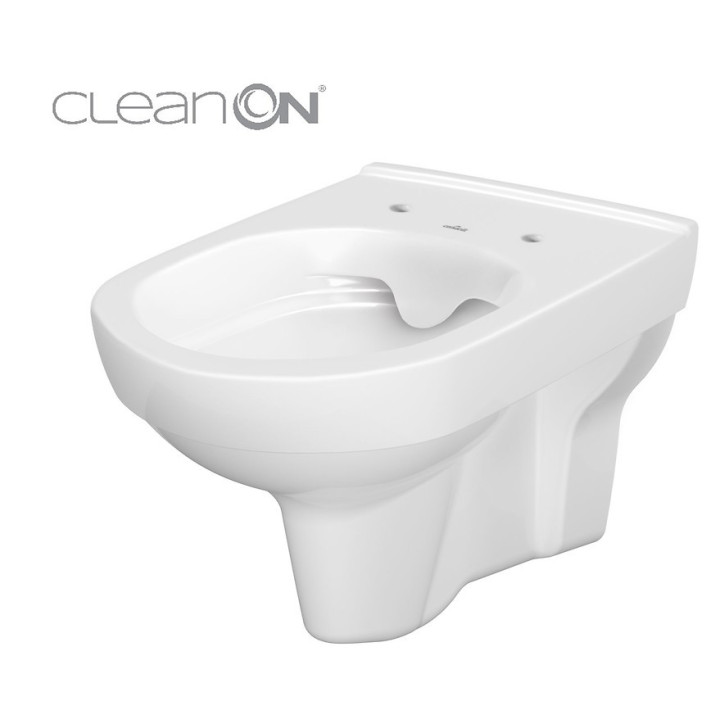 Miska zawieszana Cersanit Arteco CleanOn, bezkołnierzowa, zaokrąglona, 53x35,5cm, biała