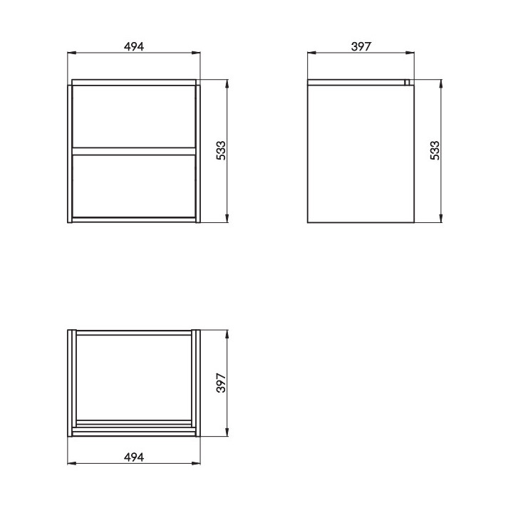 Szafka podumywalkowa Cersanit Crea 40, szuflada z cichym domykaniem, biała