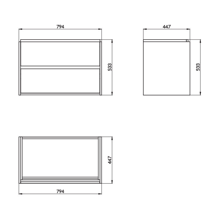 Szafka podumywalkowa Cersanit Crea 60, szuflady z cichym domykaniem, biała