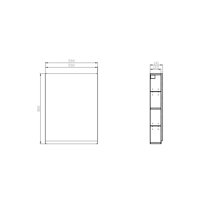 Szafka wisząca Cersanit Moduo, 80x40cm, zamykana, ciche domykanie, biała