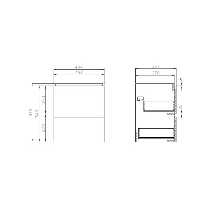 Szafka podumywalkowa Cersanit Moduo 40, wisząca, biała