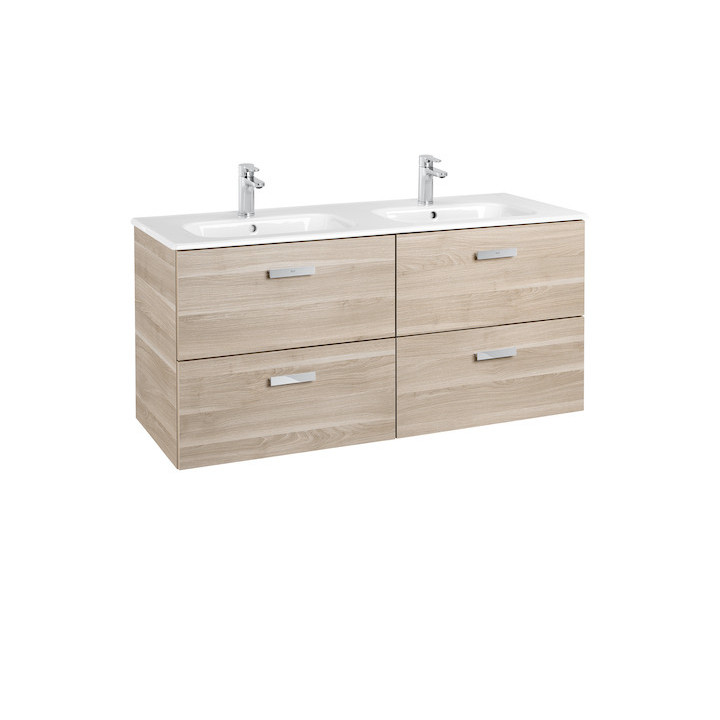 Zestaw łazienkowy Roca Unik Victoria Basic, 100x46cm, 2 szuflady, brzoza