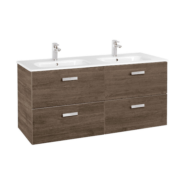 Zestaw łazienkowy Roca Unik Victoria Basic, 100x46cm, 2 szuflady, brzoza