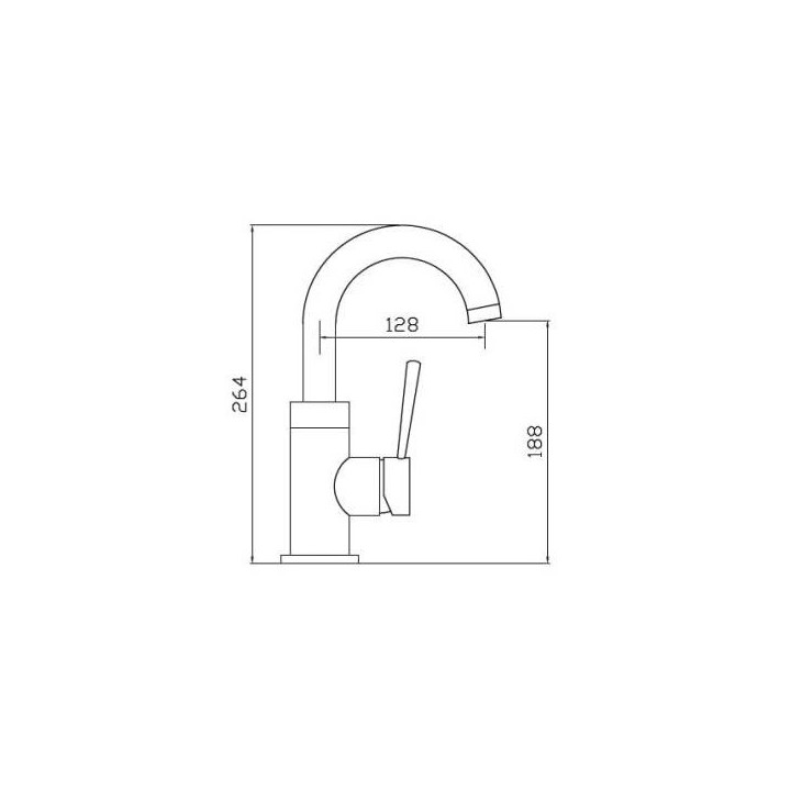 Bateria umywalkowa wysoka Besco Illusion II - czarny mat