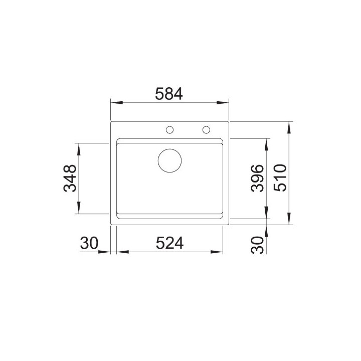 Zlewozmywak Blanco Etagon 6, 51x58cm, ceramika PuraPlus, korek automatyczny, InFino, szyny, czarny