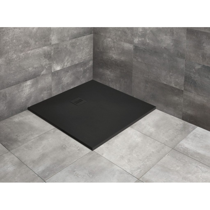 Brodzik Radaway Kyntos C, 100x100, antracytowy