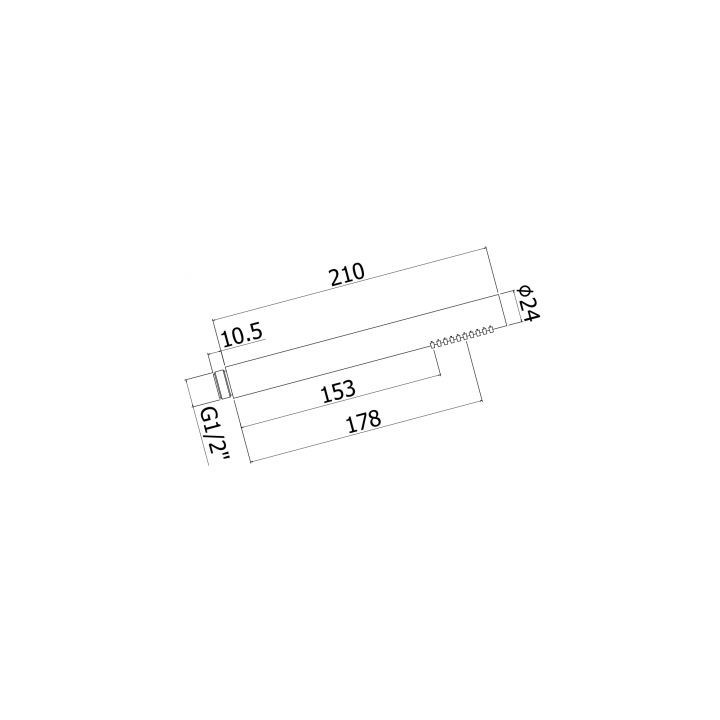 Rączka natryskowa Paffoni Master, 1-funkcyjna, czarny mat