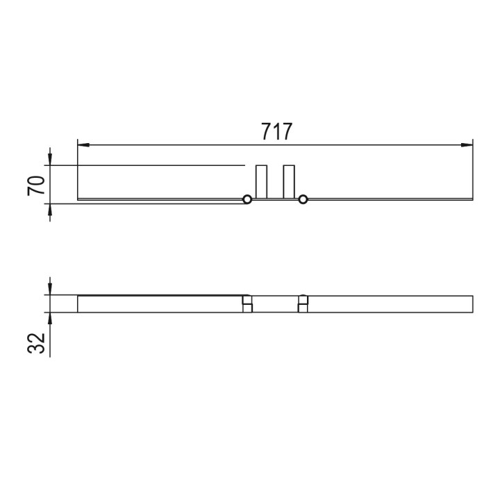 Wieszak na ręcznik Bruma Cubis, 600mm, sunrise