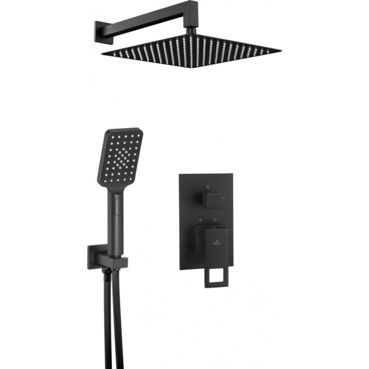 Komplet podtynkowy Deante Anemon, 2 wyjścia wody, czarny mat