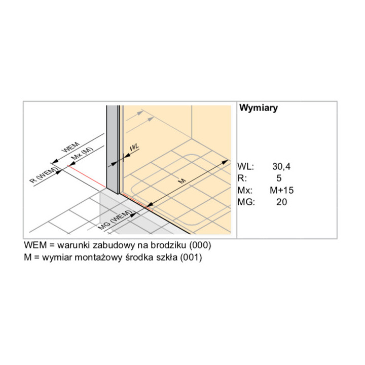 Drzwi suwane Huppe ena 2.0, 1000mm, 1-częściowe, ze stałym fragmentem, do wnęki lub ze ścianką boczną, Anti-Plaque, srebrny prof