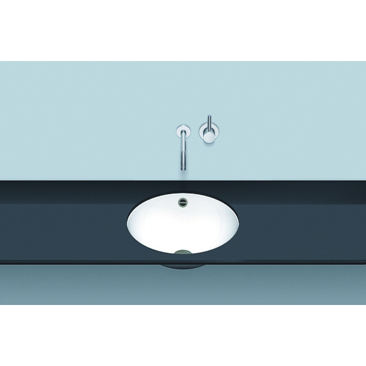 Umywalka podblatowa Alepe K-Series, okrągła, 359mm, z przelewem, UB.K400, biała