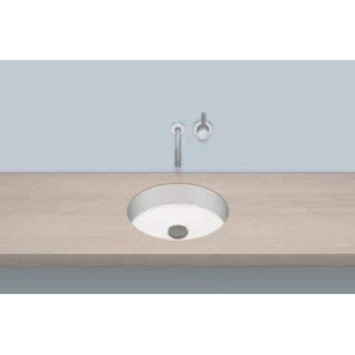 Umywalka podblatowa Alepe Unisono KE-Series, okrągła, 319mm, bez przelewu, do zabudowy pod warstwą laminatu, UB.KE325, biała