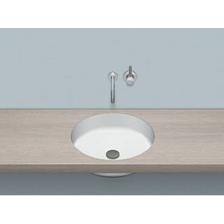 Umywalka podblatowa Alepe Sondo SO-Series, okrągła, 444mm, bez przelewu, do zabudowy pod warstwą laminatu, UB.SO450.1, biała