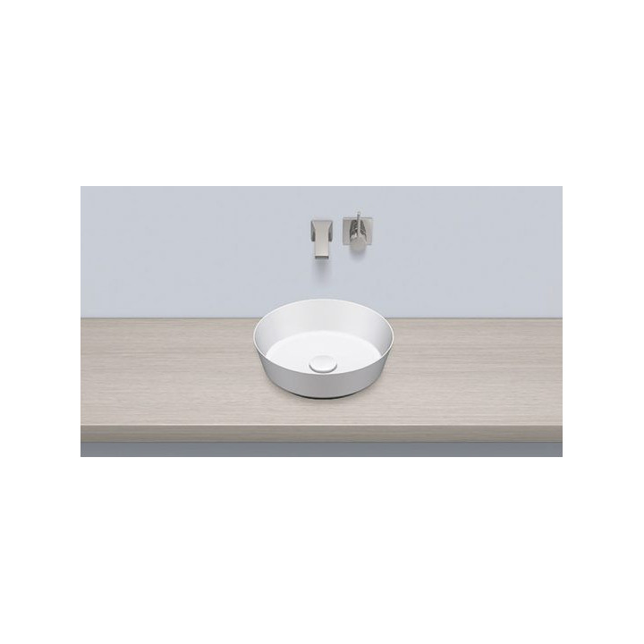 Umywalka, misa stawiana na blat Alape GS-Series, okrągła, 360mm, bez przelewu, SB.K360.GS, biała