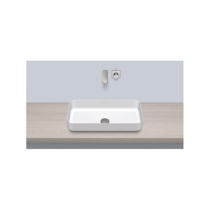 Umywalka, misa stawiana na blat Alape O-Series, owalna, 703x403mm, bez przelewu, łatwa w pielęgnacji, SB.O700.GS, biała