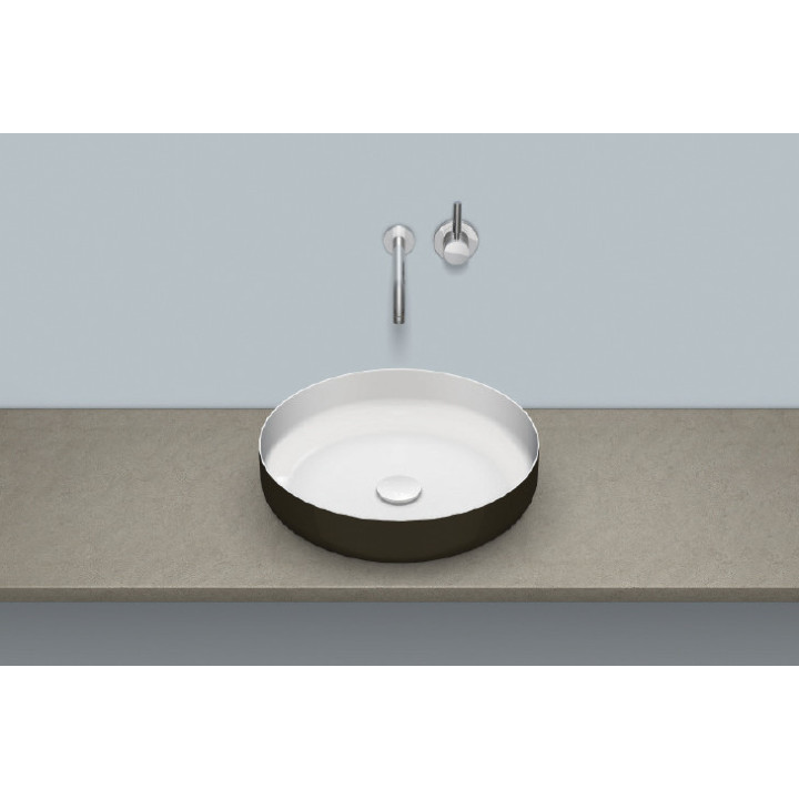 Umywalka nablatowa Alape KE-Series, okrągła, 325mm, bez przelewu, AB.KE325, biała