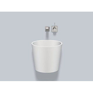 Umywalka wisząca Alape Scopio CO-Series, okrągła, 400mm, bez przelewu, otwór na baterię, WT.CO400H, biała