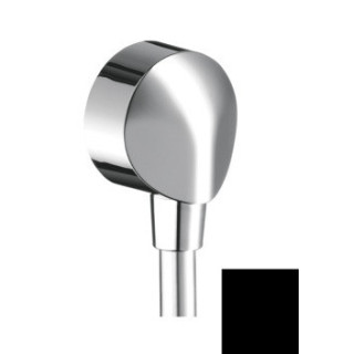 Przyłącze węża Hansgrohe FixFit E, bez zaworu zwrotnego, czarny mat