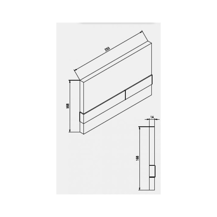 Przycisk spłukujący Jomo Exclisive 2.0, biały/biały