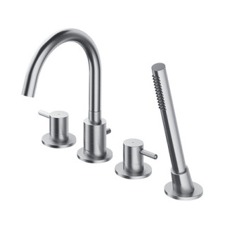 Bateria wannowa 4-otworowa Omnires Y, z słuchawką 1-funkcyjną, nikiel 