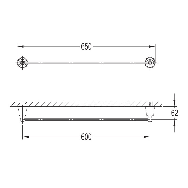 Wieszak na ręcznik Omnires Art Line, złoty