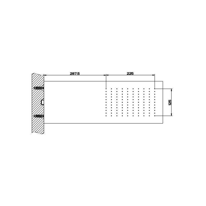 Deszczownica Gessi Tondo 200, montaż do ściany, 3mm grubości, mirror steel