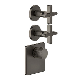 Bateria natryskowa Gessi Inciso Wellness, podtynkowa termostatyczna, 2 wyjścia wody, uchwyty krzyżowe, chrom