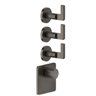 Bateria natryskowa Gessi Inciso Wellness, podtynkowa termostatyczna, 3-otworowa, 2 wyjścia wody, chrom