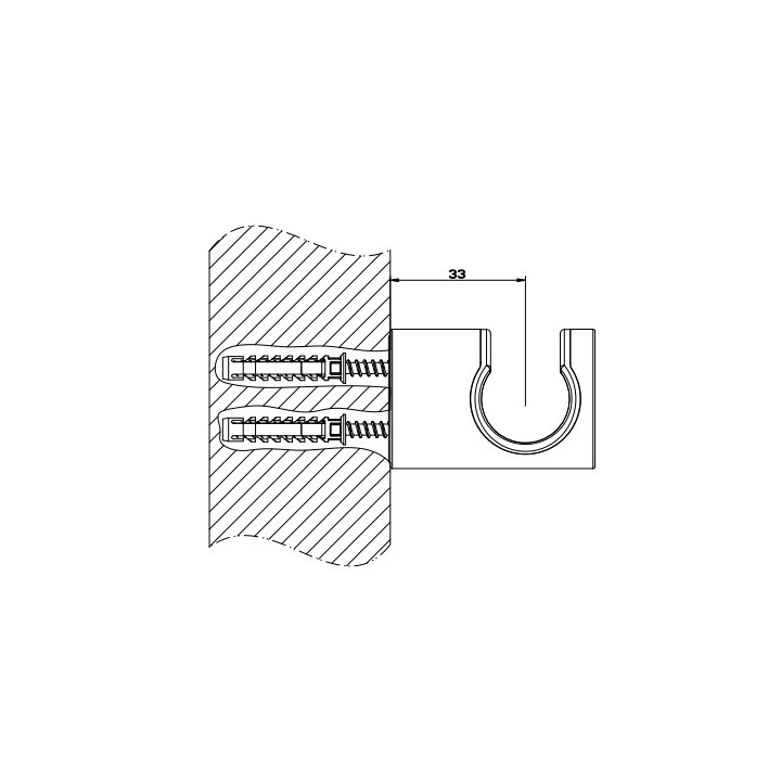 Przyłącze wody Gessi Inciso, G1/2", rozeta 65mm, chrom