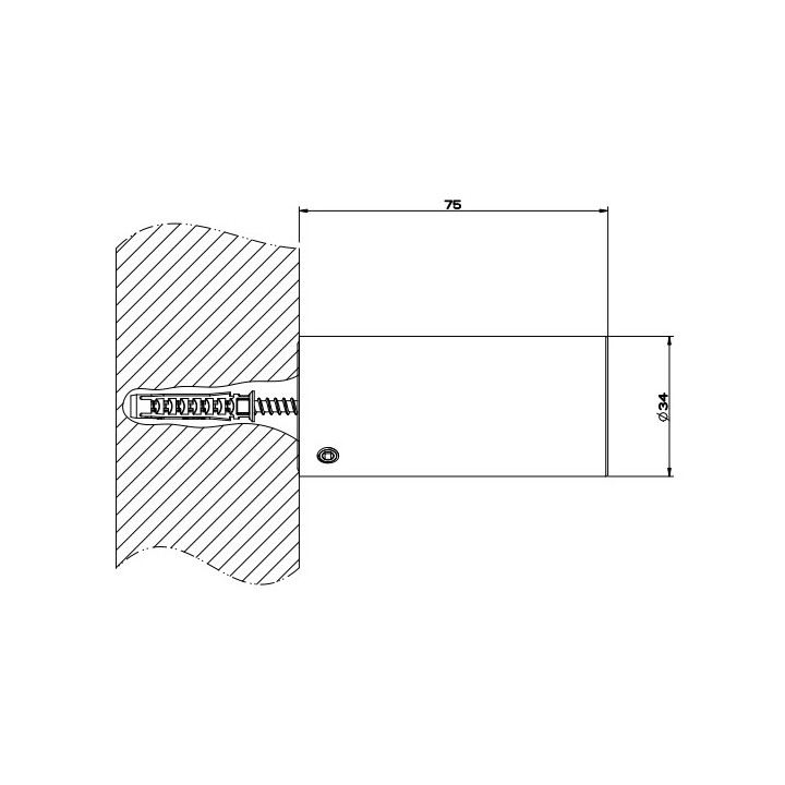 Uchwyt prysznicowy Gessi Inciso, ścienny, chrom