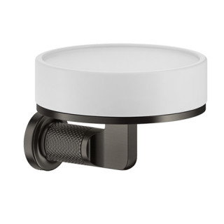 Mydelniczka Gessi Inciso, ścienna, białe szkło, wykończenie chrom