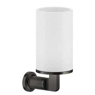 Mydelniczka Gessi Inciso, ścienna, biała podstawka, wykończenie chrom