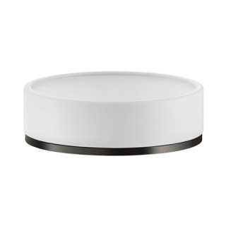 Mydelniczka Gessi Inciso, ścienna, biała podstawka, wykończenie chrom