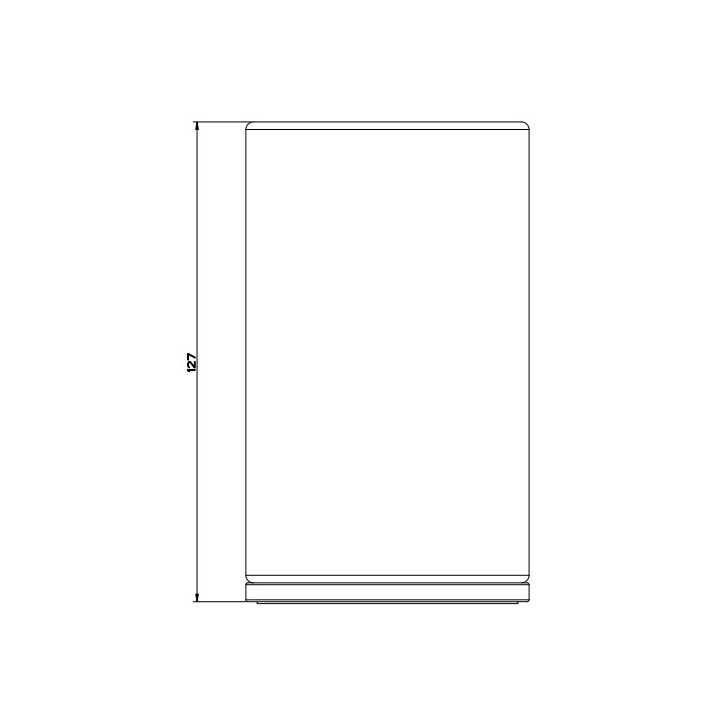 Kubek z uchywytem Gessi Inciso, ścienny, biały, wykończenie chrom