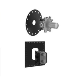 Zewnętrzny element dla elektronicznych baterii Gessi Flessa, do ustawiania temperatury i ciśnienia, stal szczotkowana